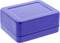 Ein rechteckiger, blauer Kunststoffbehälter mit abnehmbarem Deckel.