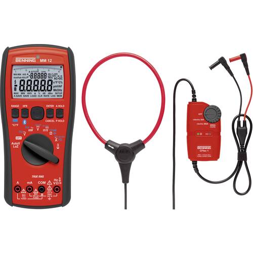 Thumbnail - Benning MM 12 + CFlex1 Hand-Multimeter kalibriert (ISO) digital Datenlogger CAT IV 600 V, CAT III 1000 V Anzeige (Counts...