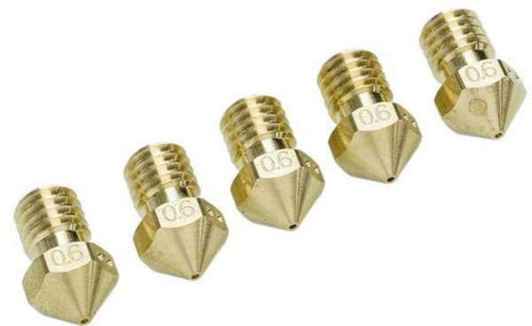 UltiMaker UltiMaker Nozzle Pack 0,6 mm Passend für (3D Drucker): UltiMaker 2+, UltiMaker 2 Extended+ UM2+ Nozzle Pack 5x0.60mm 9526
