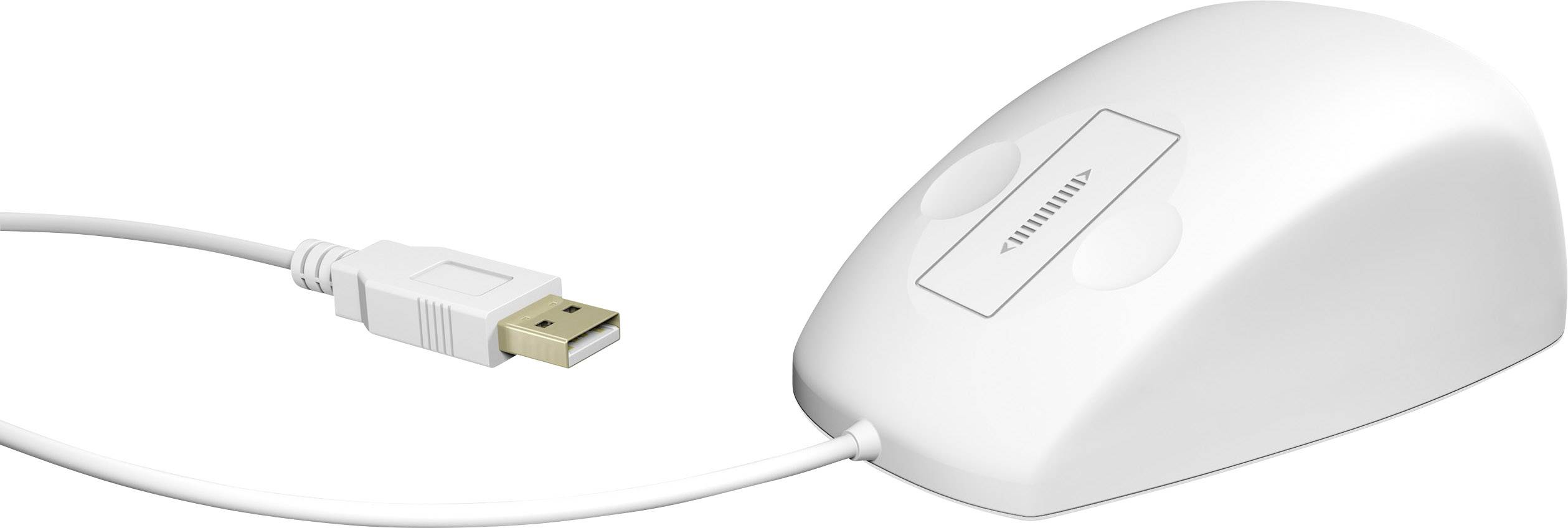 KeySonic KSM-5030M-W, Beidhändig, USB Typ-A, Weiß-2