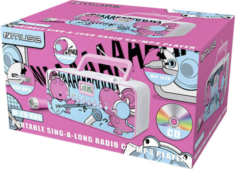 Muse M29 KDG Kinder CDPlayer CD, UKW, USB Inkl. Mikrofon Pink kaufen
