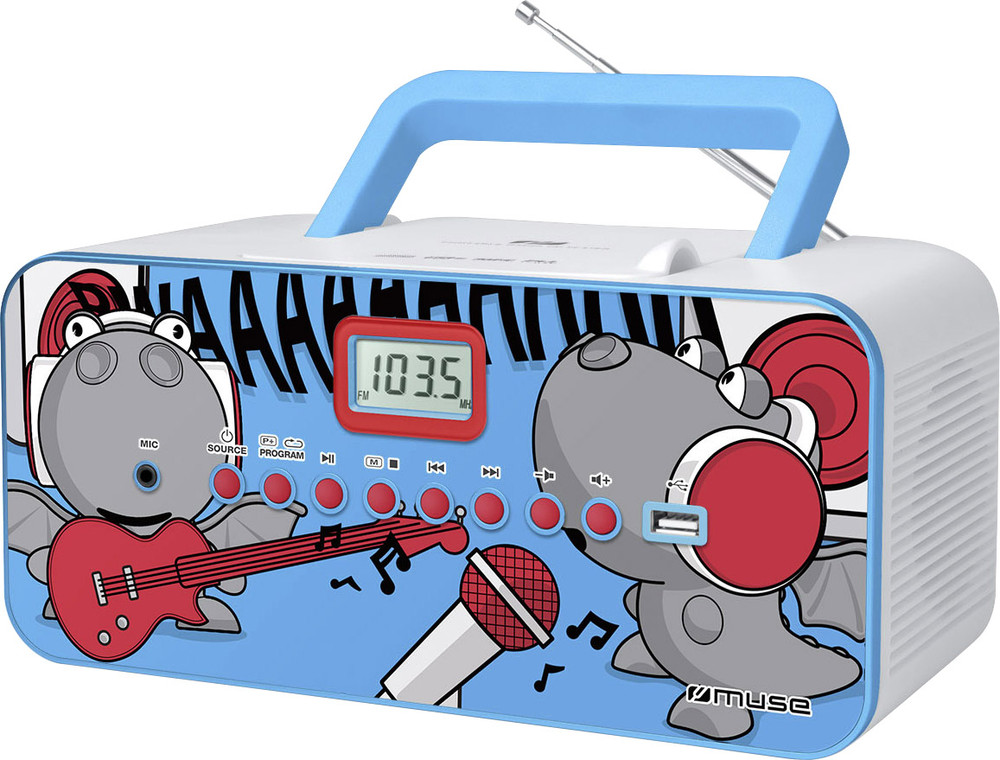 Kinder CDPlayer Muse M29 KDB CD, UKW, USB Inkl. Mikrofon Blau kaufen