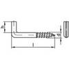 TOOLCRAFT 159606 Schlitzschraubhaken 80 mm Stahl galvanisch verzinkt 100 St.