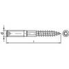 TOOLCRAFT 1069965 Stockschraube M8 50 mm 88149 Edelstahl A2 100 St.