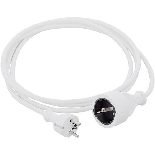 HAWA 1008290 Strom Verlängerungskabel 16 A Weiß 3.00 m H05VV-F 3G 1,5 mm²