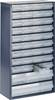 Kleinteilemagazin B306xT150xH552mm galvanisiertes Stahlbl.40 Schubl.PP