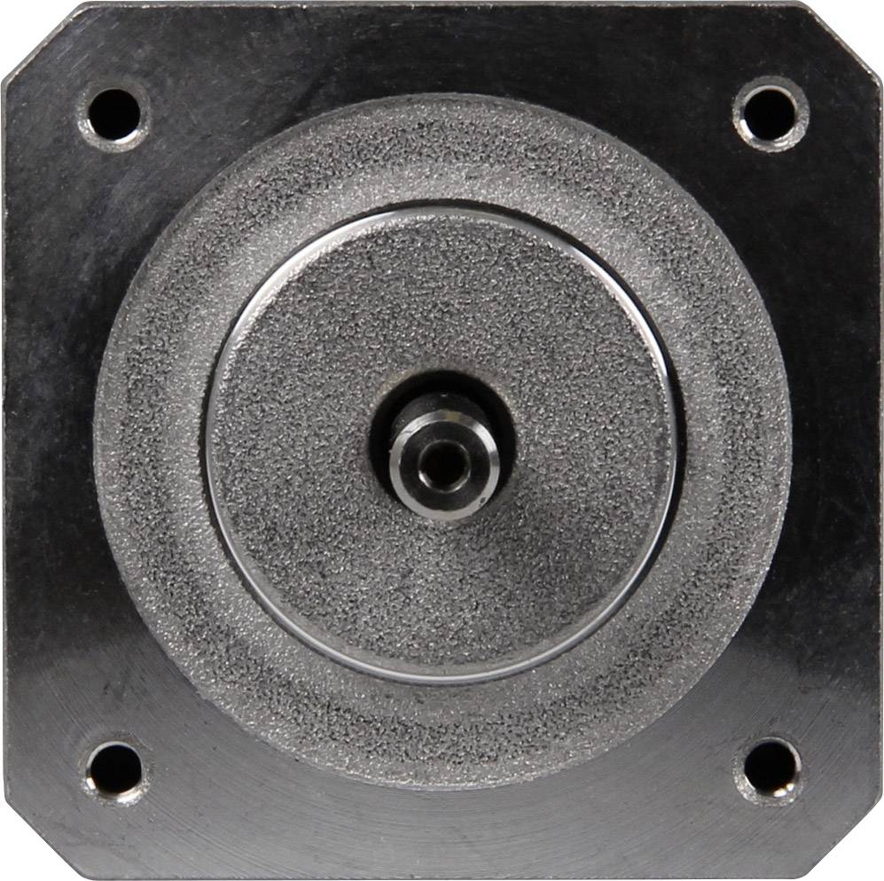 Quadratisches Metallteil mit rundem, erhabenem Zentrum und mittiger Schraube, umgeben von vier Befestigungslöchern in den Ecken.