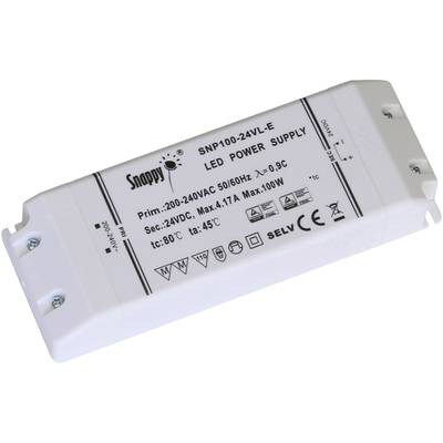 Dehner Elektronik Snappy SNP100-12VL-E LED-Trafo  Konstantspannung 100 W 0 - 8.33 A 12 V/DC nicht dimmbar, Möbelzulassun