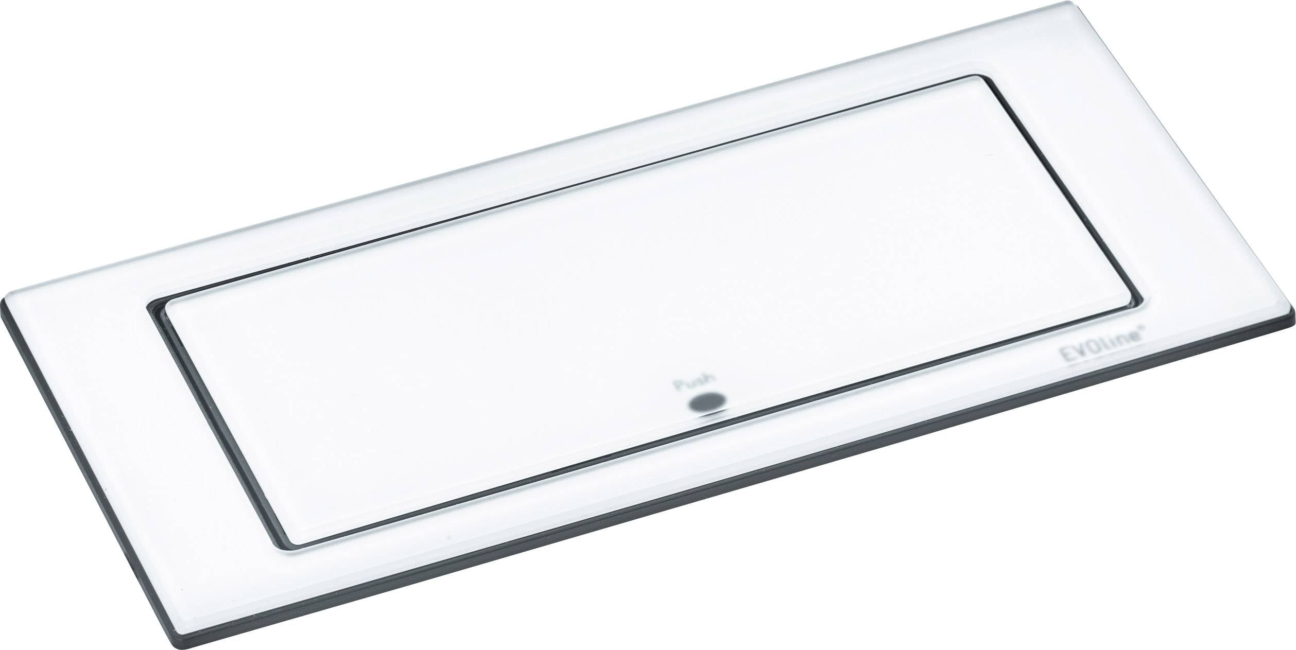 EVOline 1592.7100.2000 Einbau-Steckdosenleiste 2fach Weiß (matt), Glas Schutzkontakt 1 St.