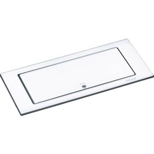 EVOline 1592.7100.2000 Einbau-Steckdosenleiste 2fach Weiß (matt), Glas Schutzkontakt 1 St.