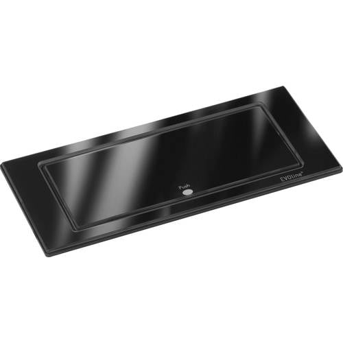 EVOline 106382 Einbau-Steckdosenleiste 2fach Glas Schwarz Schutzkontakt 1 St.