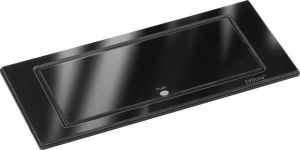EVOline 1592.7100.2100 Einbau-Steckdosenleiste 2fach Schwarz (glänzend), Glas Schutzkontakt 1 St.