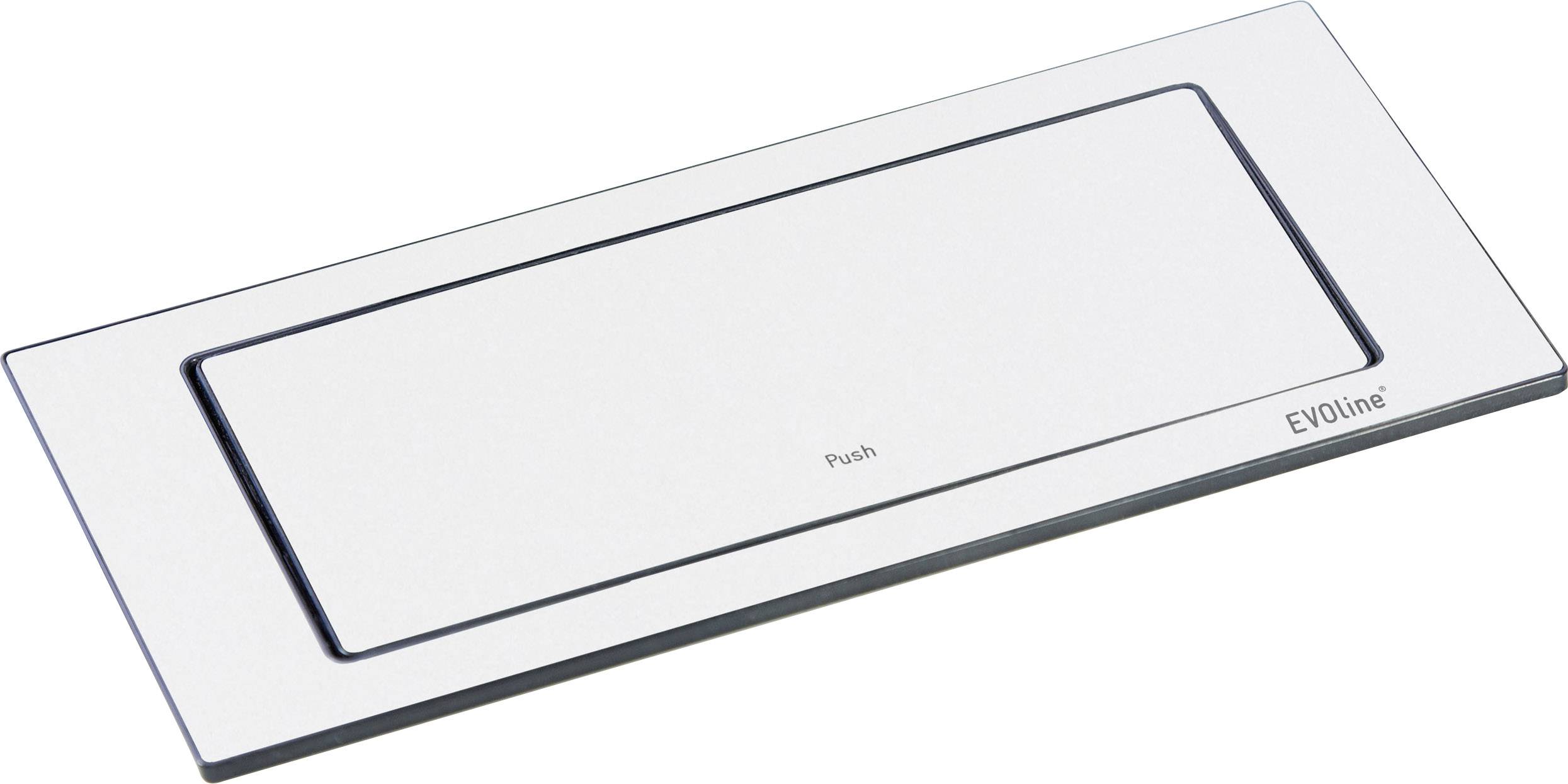 EVOline 106383 Einbau-Steckdosenleiste 2fach Lack-Weiß Schutzkontakt 1 St.