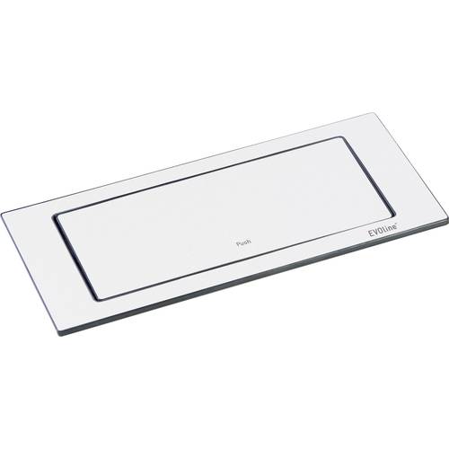 EVOline 106383 Einbau-Steckdosenleiste 2fach Lack-Weiß Schutzkontakt 1 St.