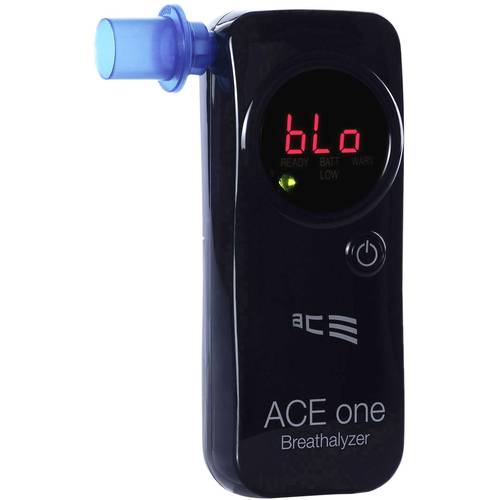 ACE one Alkoholtester Schwarz 0 bis 4 ‰ inkl. Display, Countdown-Funktion, Verschiedene Einheiten anzeigbar