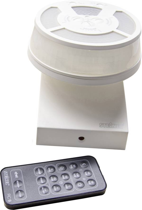 Steinel 029562 Wand, Aufputz Bewegungsmelder 300 °  Weiß IP54 Dauerlichtfunktion, Urlaubsfunktion