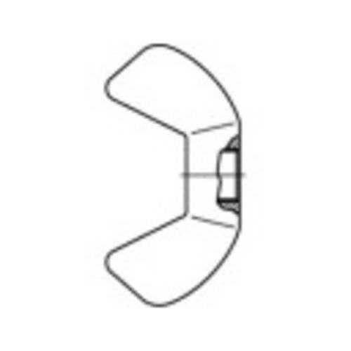 TOOLCRAFT 159819 Flügelmutter M4 Stahl galvanisch verzinkt 500 St.