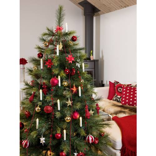 Konstsmide LED Weihnachtsbaum-Beleuchtung Batteriebetrieben Baumkerzen Warmweiß