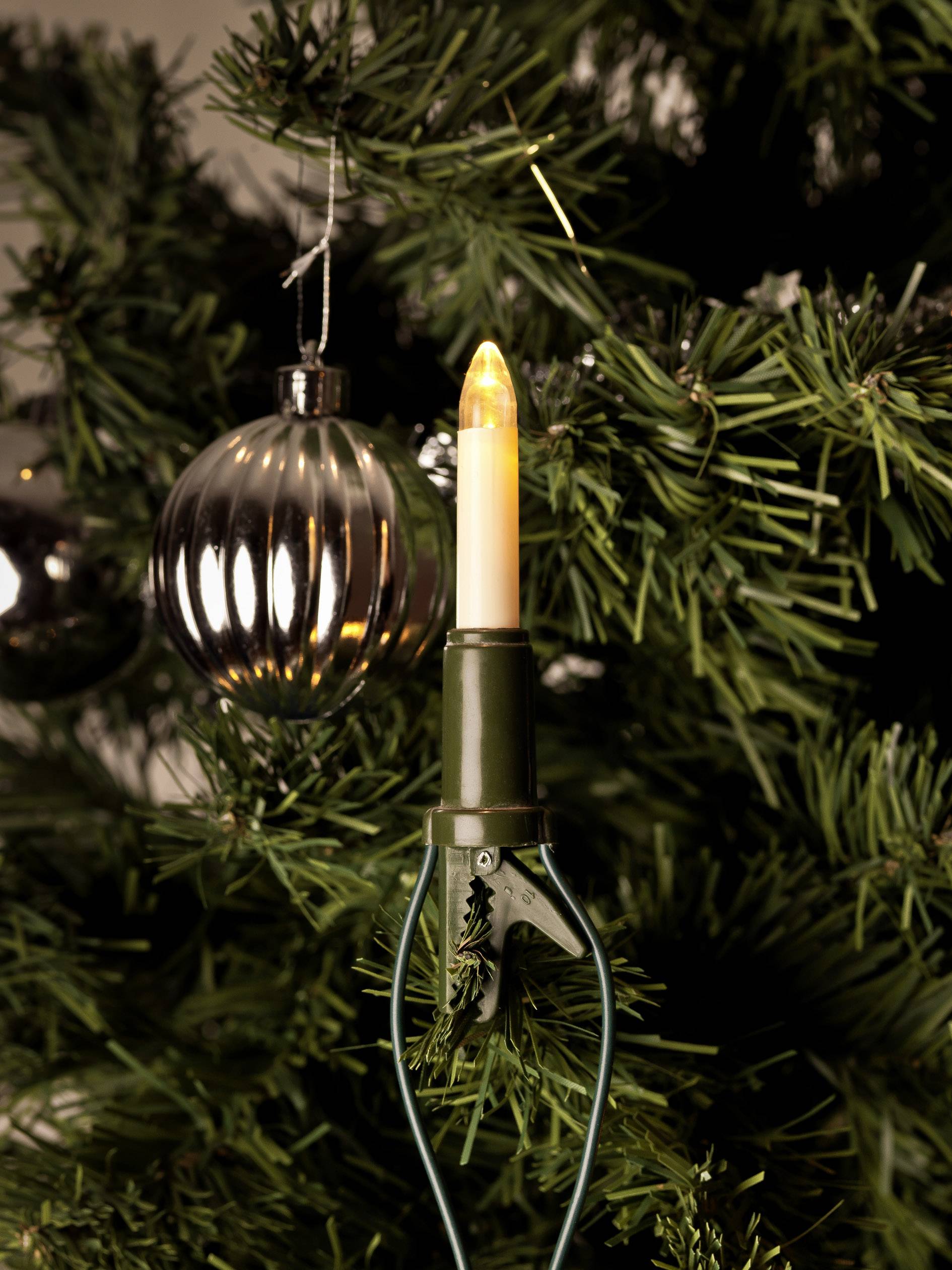 KONSTSMIDE 1068-020 Weihnachtsbaum-Beleuchtung Innen netzbetrieben 10 LED Warm-Weiß Beleuchtete