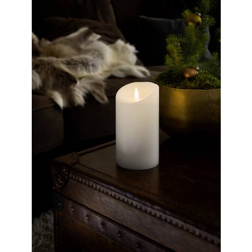 Thumbnail - Konstsmide 1842-100 LED-Echtwachskerze Weiß Warmweiß (Ø x H) 100 mm x 180 mm