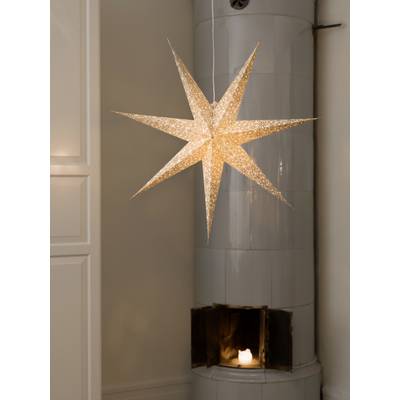 Konstsmide 2912-280 Weihnachtsstern   Glühlampe, LED Gold  mit ausgestanzten Motiven, mit Schalter