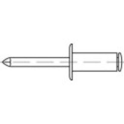 TOOLCRAFT 159943 Offene Blindniete (Ø x L) 4 mm x 35 mm Aluminium Stahl 250 St.