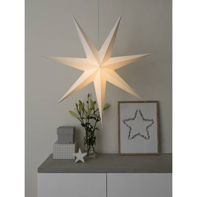 Konstsmide 2918-200 Weihnachtsstern   Glühlampe, LED Weiß  mit ausgestanzten Motiven, mit Schalter