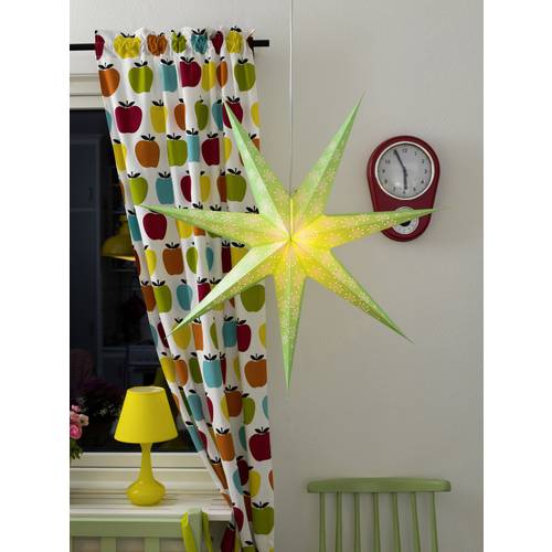 Thumbnail - Konstsmide 2933-920 Weihnachtsstern Glühlampe, LED Grün mit ausgestanzten Motiven, mit Schalter