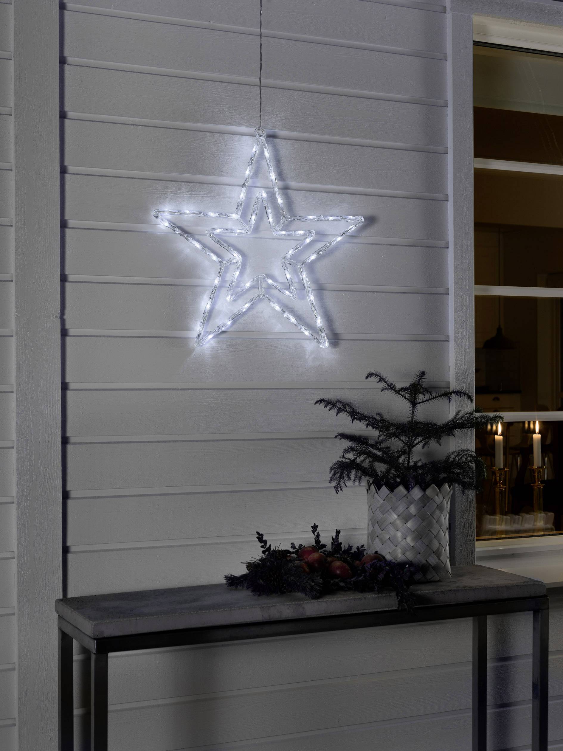 Konstsmide 4471-203 Acryl figuur Energielabel: G (A - G) Ster Neutraalwit LED Transparant