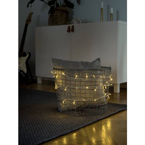 Konstsmide 6350-823 Micro-Lichterkette Innen netzbetrieben Anzahl Leuchtmittel 10 LED Bernstein Beleuchtete Länge: 0.63 ...
