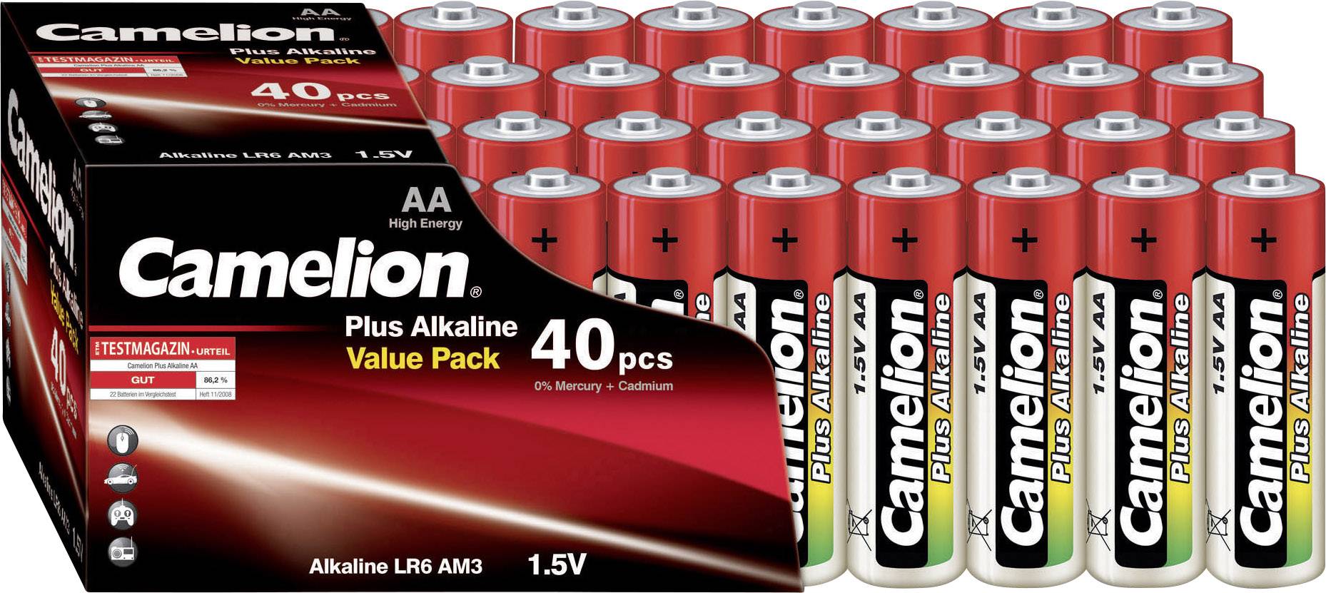 CAMELION Mignon (AA)-Batterie Alkali-Mangan Plus LR06 2800 mAh 1.5 V 40 Stück (11104006)