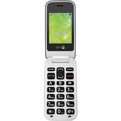 Klapphandy mit großem Tastenfeld, farbigem Display und sichtbarer Uhrzeit '09:20'. Geeignet für einfache Bedienung.