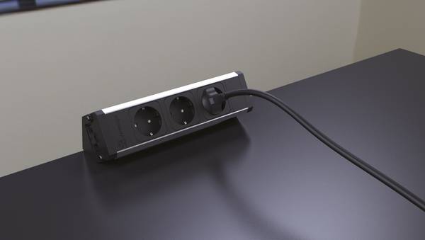 Kopp 939627013 Steckdosenleiste 3fach Aluminium (eloxiert)  1 St.