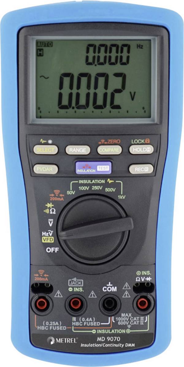 Metrel MD 9070 Isolationsmessgerät 50 V, 100 V, 250 V, 500 V, 1000 V 25.0 GΩ