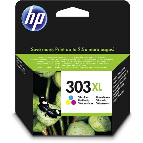 HP Druckerpatrone 303XL Original Cyan, Magenta, Gelb T6N03AE Tinte