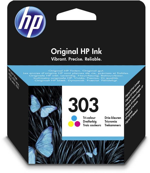 HP Druckerpatrone 303 Original  Cyan, Magenta, Gelb T6N01AE Tinte