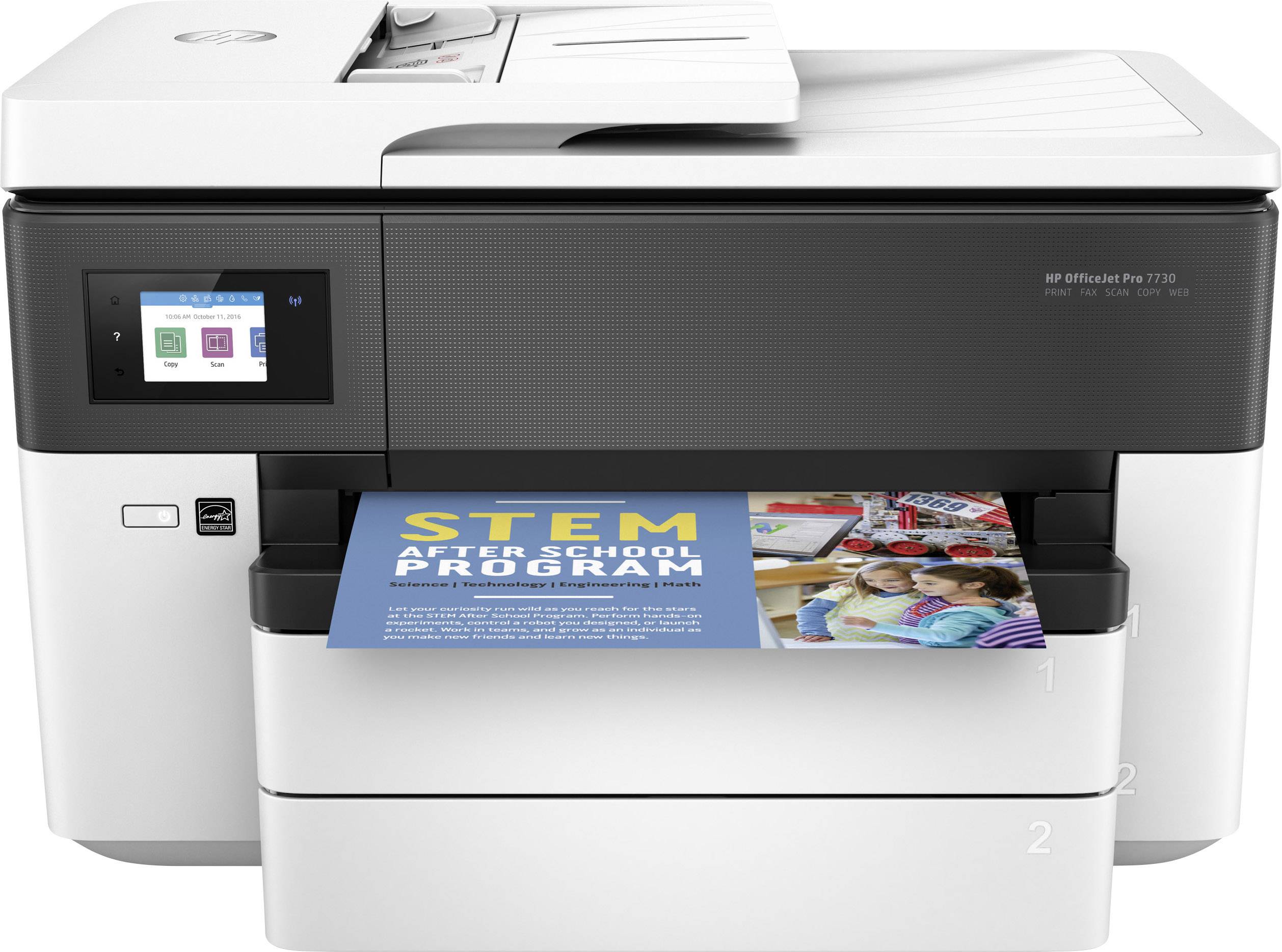HP Officejet Pro 7730 Wide Format AllinOne Farb Tintenstrahl Multifunktionsdrucker A3 Drucker