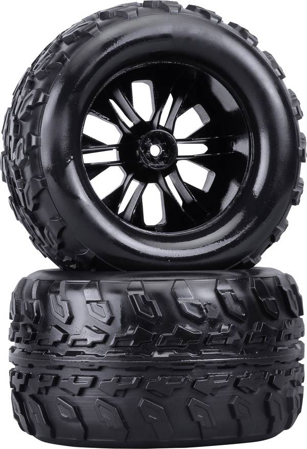 Reely 1:10 Monstertruck Kompletträder   Schwarz 2 St.