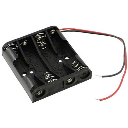 MPD BC4AAAW Batteriehalter 4x Micro (AAA) Kabel (L x B x H) 51 x 48 x 13 mm