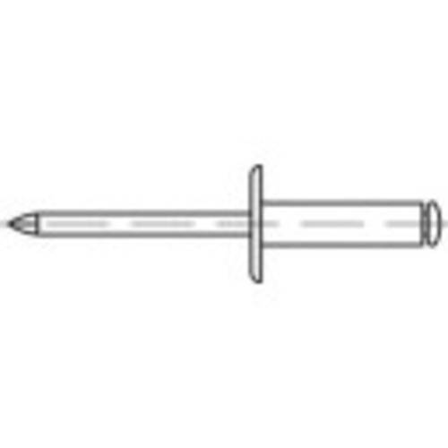 TOOLCRAFT 160082 Offene Blindniete (Ø x L) 5 mm x 12 mm Aluminium Stahl 500 St.