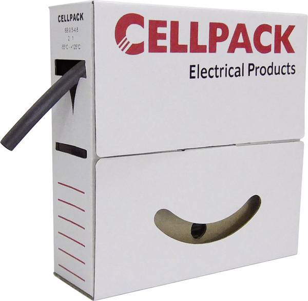 CellPack 127065 Schrumpfschlauch ohne Kleber Schwarz 9.50 mm 4.80 mm Schrumpfrate:2:1 10 m