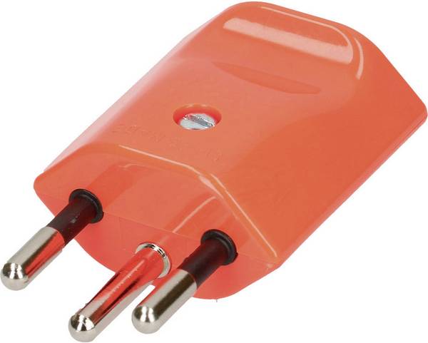 Max Hauri 132608 Netzstecker Schweiz Kunststoff 250 V Orange