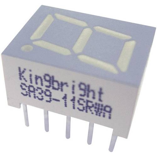 Thumbnail - Kingbright 7-Segment-Anzeige Rot 10 mm 2 V Ziffernanzahl: 1 SC39-11EWA