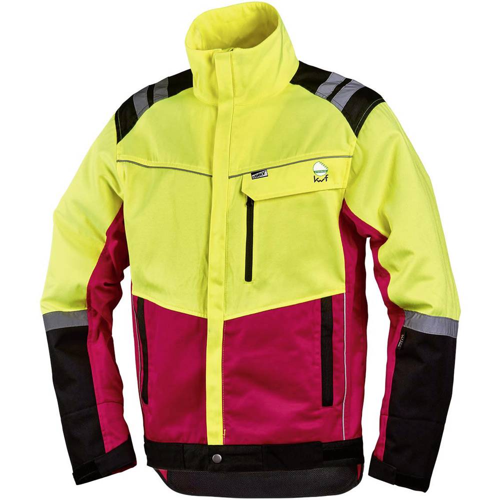 L+D worky 4112-S Bosbescherming jas comfort Maat: S Neon-geel, Rood, Zwart