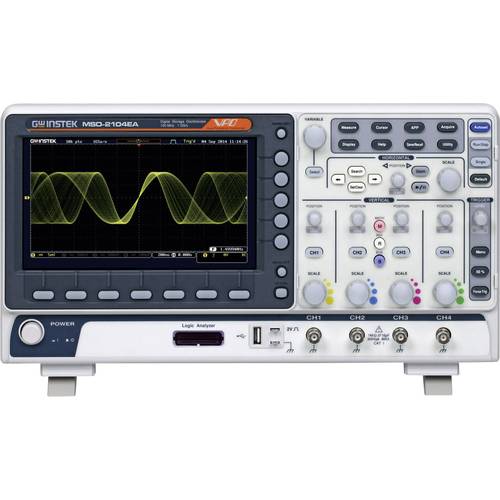 GW Instek MSO-2204EA Digital-Oszilloskop kalibriert (DAkkS-akkreditiertes Labor) 200 MHz 1 GSa/s 10 Mpts 8 Bit Digital-S...