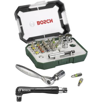 Bosch Accessories Promoline 2607017392 Bit-Set 27teilig Schlitz, Kreuzschlitz Pozidriv, Kreuzschlitz Phillips, Innen-Sec