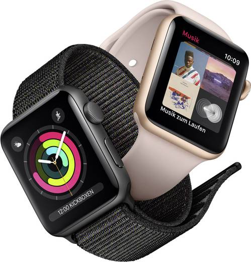 Apple Watch Series 3 38 mm Aluminiumgehäuse Gold Sportarmband Sandrosa