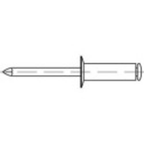 TOOLCRAFT 160193 Offene Blindniete (Ø x L) 5 mm x 20 mm Stahl Stahl 250 St.