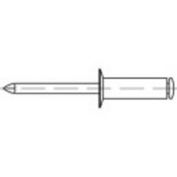 TOOLCRAFT 1070270 Offene Blindniete (Ø x L) 5 mm x 10 mm Edelstahl 500 St.