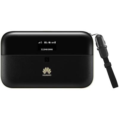 HUAWEI E5885LS-93A Mobiler LTE-WLAN-Hotspot bis 32 Geräte 300 MBit/s mit microSD-Kartenslot, Powerbank-Funktion Schwarz,